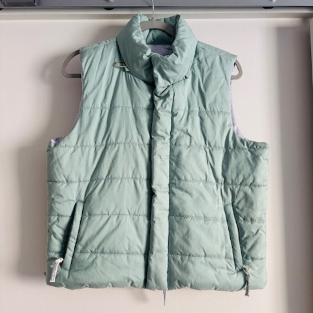 Y2K Ralph Lauren mint green puffer vest - size large